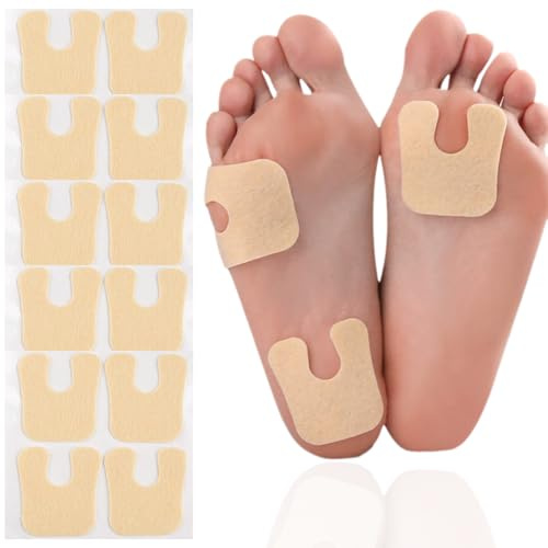 JEYORZY 20x Coussins Callosités U, Coussinets en Forme de U au Talon, coussinets métatarsiens autocollants en forme de U - Coussinets autocollants pour soulager les frottements, pour hommes et femmes