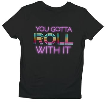 Oasis T-Shirt – You Got to Roll with It - Unisex, 100% Cotton, Sizes S to 5XL Black