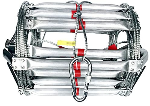 Rope Ladder,Safety Ladder Emergency Escape Ladder, Aluminum Aluminum Alloy Fire Escape Ladder for/Sier/20M/65.6Ft