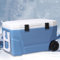FLNOZAMZ Große Kühlbox, PU-isolierte Eiskühlung zum Angeln, frische Eiskiste, Outdoor-Camping-Kühlbox mit Rädern, für Heckklappen, Picknick (100L)
