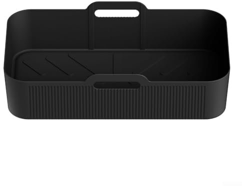 Sumsoctober Almohadilla de silicona separadora de aceite compatible con freidora de aire AF500, forro antiadherente extendido profundo resistente al calor para freidoras de aire de 5 L y 10 L, inserto