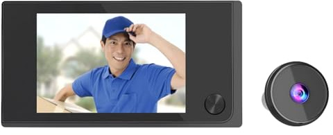 Fangxuee Mirilla Digital de 3,5 Pulgadas con Monitor LCD Gran Angular de 120°, de Seguridad para Puertas de 35 A 100 mm de Grosor A