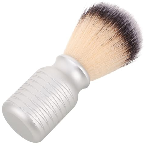 Mikinona Pennello per Crema da Barba Sintetica Setole Morbide Creazione di Schiuma Densa Testina Sagomata Applicazione Rapida Facile da Pulire per Rasatura Bagnata e Uso Quotidiano