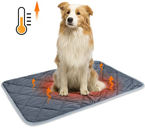 Nobleza Tappetino Autoriscaldante per Gatti e Cani, Coperta Riscaldante Domestici Animali, Lavabile Pad Caldo Eco-Friendly Antiscivolo, Termica Morbido Letto Stuoia, XL 88x58cm