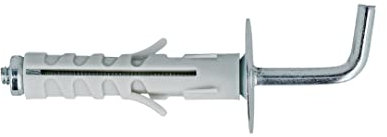 Tasselli in nylon Ø 12 x 45 con gancio lungo 4 pz.