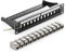 deleyCON 12 Port CAT 8 Patch Panel Set Distribution Panel Patch Panel 10 Inch 1 HE + 12x RJ45 Keystone Jack Module CAT8 40 Gbit/s 2000 MHz Compatible with Installation Cable CAT7 CAT-8 Ethernet