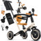 KIDIZ® 6en1 Bicicleta de Balance, Triciclo para niños de 1 año a 5 Años, Capacidad de Carga hasta 25kg, Incl. Manillar/Barra de Seguridad/Cinturón de Seguridad/Timbre/Espejo, Beige