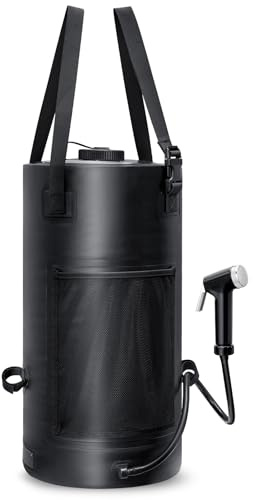 SPACEREST Solar Shower Bag, 5 Gal Portable Shower Bag for Camping, Solar Heating Outdoor Shower Bag, Upgraded Thickened Material Tear & Leak Proof, Portable Camping Shower Bag for Traveling, Surfing