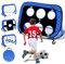 Fussballtore für Garten Kinder,4 in 1 fußballtor Kinder,Pop Up Fussballtor Trainer Torwand mit Tragetasche,Fussball Tor Geschenk für Kinder ab 6–12 Jahren,Garten, Indoor, Outdoor