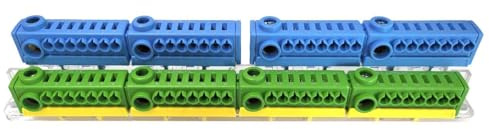 WITTKOWARE PE/N Universal Zählerschrank/Elektroverteilung Steckklemme, Klemmenleiste zum Anschrauben (PE 32-polig, N 16+16-polig)
