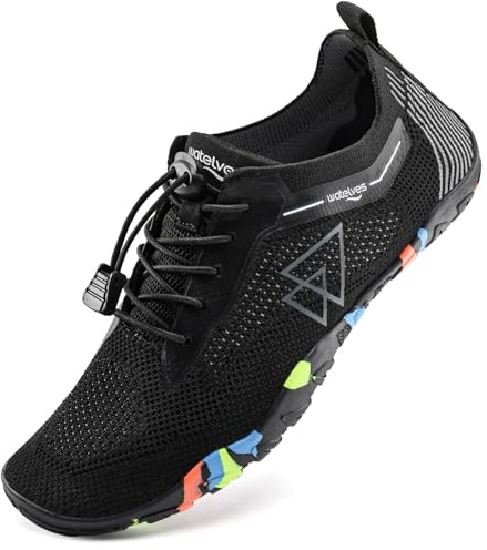 WateLves Zapatos de Agua para Hombres y Mujeres,Secado Rápido,Antideslizante,para Playa,Buceo,Surf,Deportes Acuáticos,Senderismo,Yoga,Uso Diario,Tallas Triángulos Negros 41 EU
