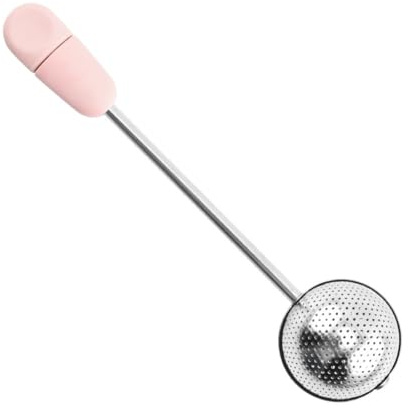 ZORVYN Infuseur Thé Boule à Thé Rotative Cuillère Passoire en Acier Inoxydable Rose pour Infusion de Thé en Vrac Accessoire Original