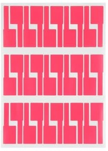 Etichettatura cavi, A4 Etichette for cavi di rete Adesive Filo autoadesivo impermeabile colorato for elettrici Organizzare(Red 5sheet)