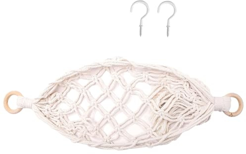Amaca porta frutta – Cesto sospeso in corda di cotone, sofisticato contenitore portatile | Organizzatore da cucina per frutta verdura per banane, aglio, cipolle patate, cestino sospeso per uso
