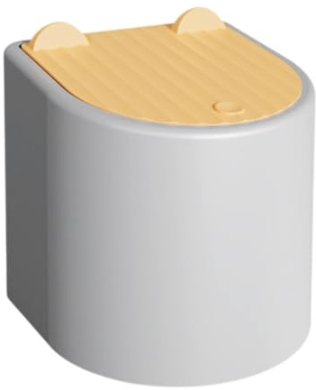 FLCPJGV Mini Cestino per Lettiera per Gatti, Secchio Portaoggetti, Piccolo Cestino per Rifiuti, Contenitore per Lettiera per Cucina, Camera da Letto, Grigio