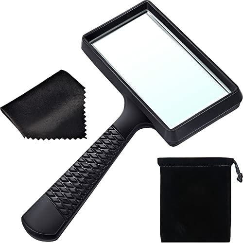 1 Piece 10X Handheld Magnifier, 3.77 x 1.89'' Rectangular Magnifying Glass