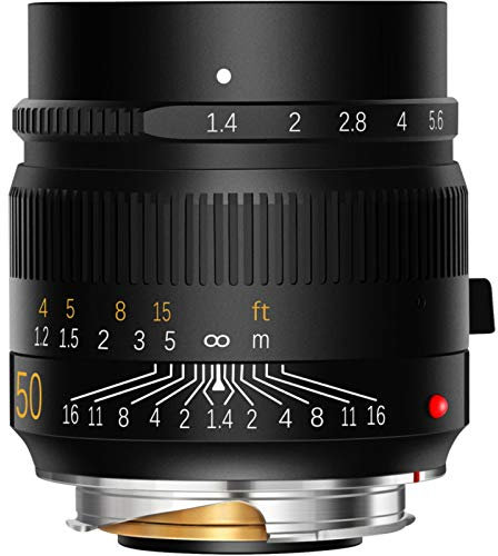 TTArtisan Lente de cámara M50 mm F1.4 de alta resolución compatible con cámaras Leica M Mount Leica M240, Leica M3, Leica M6, Leica M7, Leica M8, Leica M9, M9p, M10