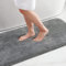 Homaxy Badezimmerteppich rutschfest Waschbar Badematte Weich Flauschig Badteppich Shaggy Hochflor Mikrofaser Badvorleger – 60 x 90 cm, Grau