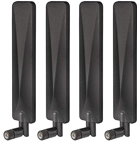 Bingfu 4G LTE SMA Antenna 9dBi (4-Pack) - for Cellular CPE Router, Hotspot, Gateway, IoT Router, Trail Game Camera & Outdoor Security​ Camera