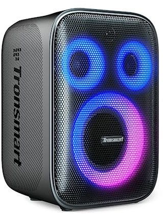 Tronsmart Halo 200 Altavoz Bluetooth 5.3, Altavoz Portátil 120W Potente, Sonido Estéreo, Luces Led y Waterproof, 18H de Reproducción, con AUX, App, Agujero de Guitarra