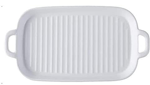 Enskild lasagneform Stor djup keramisk ugnsform Serveringsform Rektangulär ugnsform Keramisk bakplåt Stekning Matlagningsrätter for ugn
