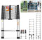 Escalera telescópica 3,8m/12,5FT,Escalera Extensible Ligera de Acero Inoxidable con Bloqueo automático,Pies Antideslizantes,Carga 150kg/330lb,Escalera Multiusos para el hogar y el Exterior