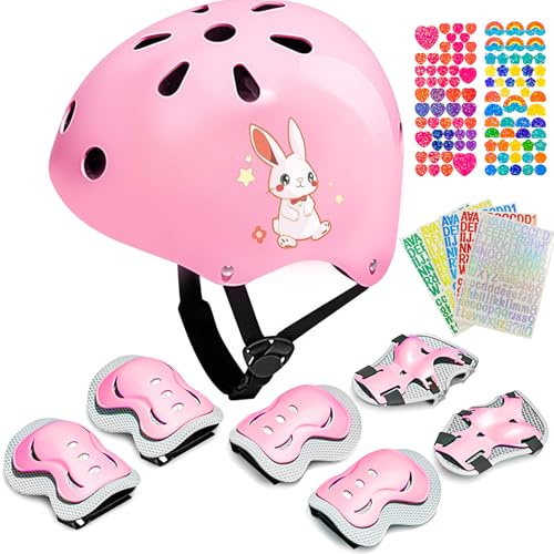 13 PCS Kids Bike Helmet with Pads, Multi-Sport for Skiing Cycling Skating, Ideal Gift for Toddler to Youth, Adjustable for Age 3-12