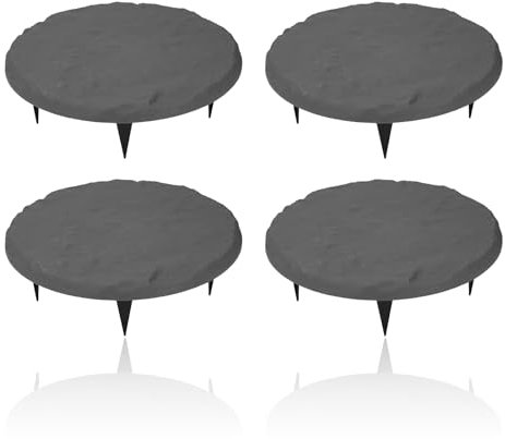 Trittsteine ​​für den Außenbereich, Runde, Große Garten Trittsteine, Dekorativ mit Erdspießen, Trittsteine ​​aus Polypropylen Harz für Hof, Rasen, Gehweg (Dpofirsy3afeq9ksp 12)