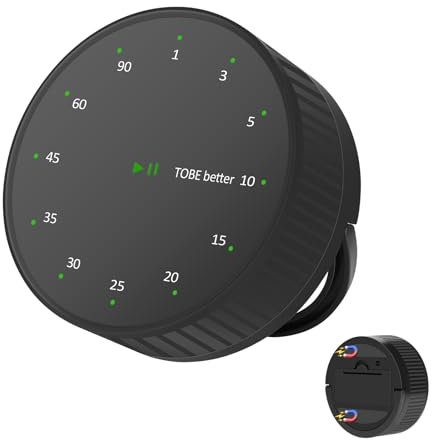 Visueller Magnetischer 90-Minuten Küchentimer mit LCD und Ständer - Tragbarer Countdown Timer für Kinder und Erwachsene - Ideal für Sport, Studieren, Kochen und Backen