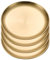 WATUNID 4 Stück Edelstahl Rundes Geschirr, 20cm Gold Edelstahl Teller, Metallteller Camping Teller, Unterteller Servierteller Servierplatte, Edelstahl Platzteller für Camping, Küche, Party