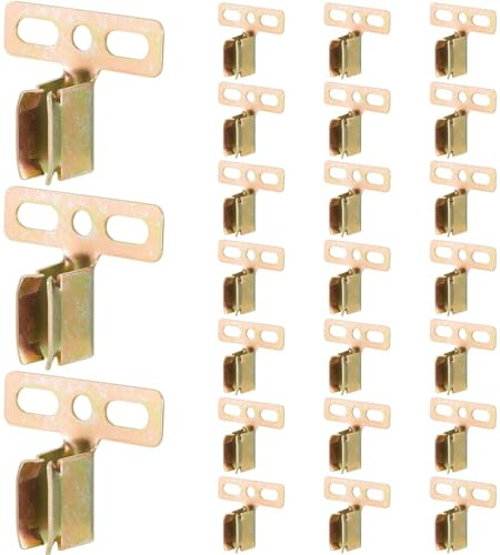 Hicarer 24 Pcs Steel Shutter Clips for Vinyl Shutters Hidden Installation Vinyl Shutter Clip Windows Accessories