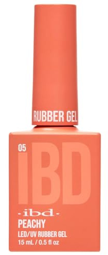 IBD Rubber Gel - Peachy - 15 ml - Made in USA - Premium Nail Polish for Durable Manicure and Smooth Nails - LED/UV Varnish