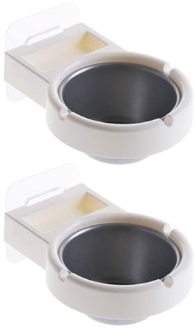 WOURRD Posacenere da parete per bagno, in ABS e acciaio inox, senza fumo, per vari stili di decorazione