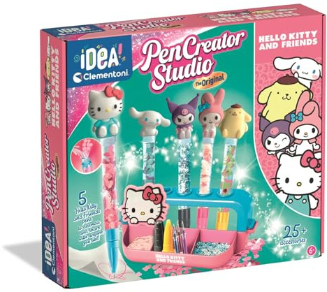 Atelier Hello Kitty - 5 Stylos, Figurines, Décorations et Stickers - 6 Ans+