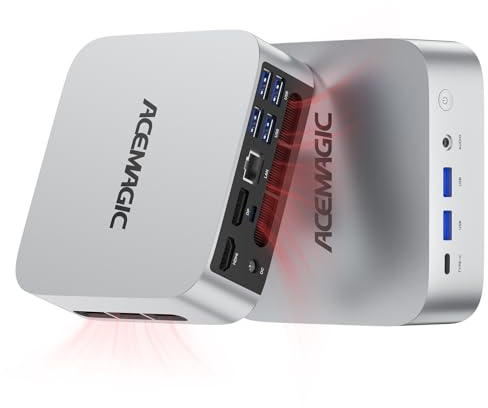 ACEMAGIC M1 Mini PC, Intel i9-11900H (8C/16T, bis zu 4.9Ghz),32GB DDR4 1TB M.2 SSD Mini Computer mit Windows 11 Pro | WiFi 6 | BT 5.2 | 4K Triple Display | Type-C