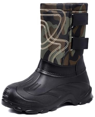 Generisch 2026 Botas de nieve de invierno, botas de senderismo con tracción media en la pantorrilla para exteriores para mayor comodidad en climas fríos