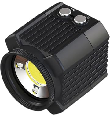 Lampe de plongée LED ultra compacte IPX8 immersible, profondeur de 60 m, 5 modes, rechargeable pour appareil photo subaquatique, éclairage de photographie subaquatique rechargeable