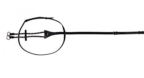 QHP Martingal Leder mit Kordel (Pony, Schwarz)