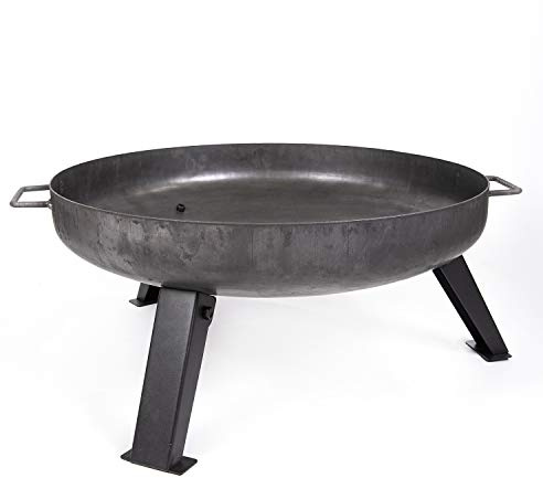 Köhko Brasero en Fonte pour Jardin -Ø 55 cm Brasero avec poignées et Pieds Pliables et Amovibles 41005-056