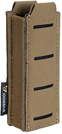 IDOGEAR MOLLE Magazinbeutel Einzelne Pistolen Magtasche Elastische Oben Offene Tasches für Glock M1911 92 9mm .40 Magzines Taschenlampen Holster(Coyote Brown)