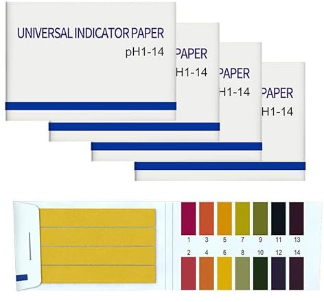 INF 320 Stück pH Wert Teststreifen, Lackmuspapier, Messbereich 1-14, 4 x 80er Pack