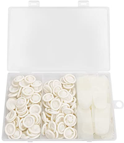 CiShow 200 Stück Latex Fingerlinge,Fingerschützer, Handschuhe für Finger, Antistatische Fingerhüllen,wasserdicht, Fingerschutz Fingerspitzenabdeckung, Fingerschoner, Fingerschutzmittel(2 Stile)