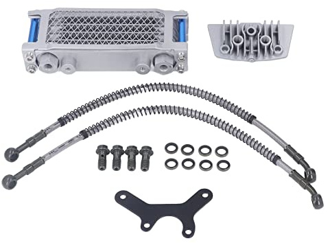Aramox Radiador de Aceite para Motocicleta, Juego de Radiador de Aceite para Motocicleta, de Enfriamiento de Aceite del Motor, Kit de Repuesto para Monkey 125 50 a 150