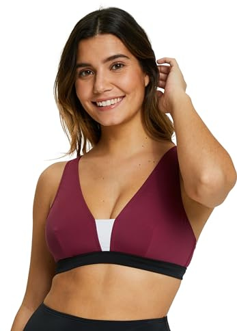 Sans Complexe Beyond The Beach - Costume da Bagno con Ferretto da Donna, Colorblock Prugna, 42-44