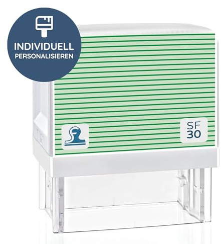 stempel-fabrik Tampon d'adresse personnalisé SF30 47 x 18 mm (5 lignes) comme tampon d'entreprise / tampon médical avec encreur (vert foncé)