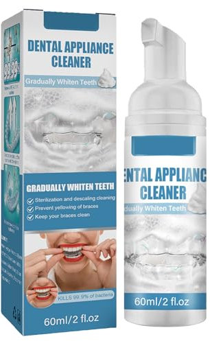 Nettoyant pour Appareils Dentaires,Mousse Dentaire Nettoyant,Spray de Nettoyage Portable pour Appareils Dentaires,Mousse Nettoyant Appareils Dentaires,Mousse Appareil Dentaire Elimination des Odeurs