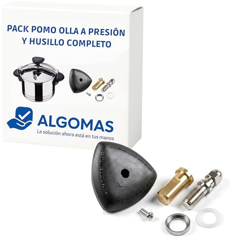 ALGOMAS® Pomo Olla a Presión con Husillo Completo | Compatible con Magefesa Star 13 Alustar 22 Alza Melisa | Kit Recambio Universal Tapa Olla | Montaje Fácil y Ajuste Seguro