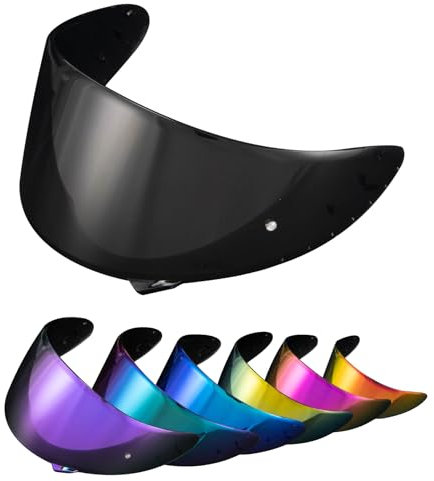 PSLER Visera de Casco para RF-SR RF-1200 Visera Tintada para X14 NXR Z7 CWR-1 RYD X-Spirit III, Accesorios de Repuesto para Visera Facial con Protección UV para Motocicleta(Negro)