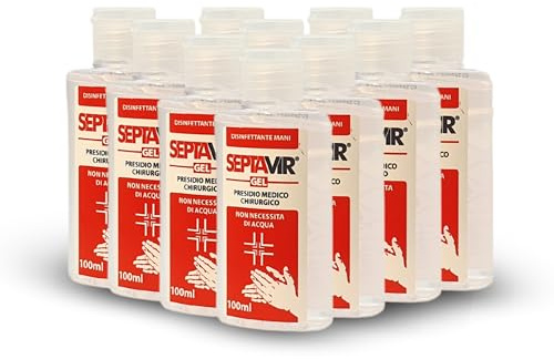 SEPTAVIR - Disinfettante Mani Gel 1 Litro Pronto all’Uso Presidio Medico Chirurgico Senza Risciacquo