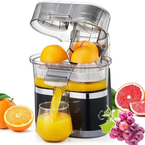 500ml Electric Juicer Machine 100W - 18000 RPM High-Speed Motor for Whole Fruit, Citrus & Orange Juice - Easy to Clean, Dishwasher-Safe Parts - Compact Twin Gear Juice Extractor for Fresh, Healthy